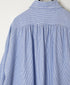 INAM2632S SEERSUCKER STRIPE WASH WORK GATHERED SHIRT