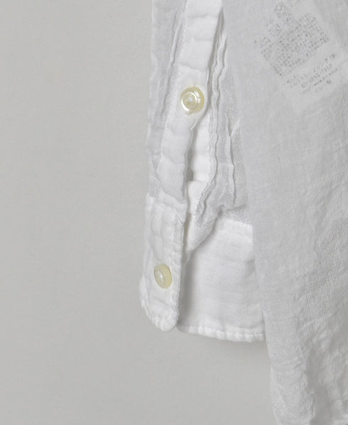 INAM2641GD 60s SINGLE GAUZE PLAIN OVERDYE UTILITY BANDED COLLAR SHIRT