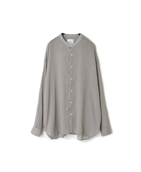 INAM2641GD 60s SINGLE GAUZE PLAIN OVERDYE UTILITY BANDED COLLAR SHIRT