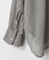 INAM2641GD 60s SINGLE GAUZE PLAIN OVERDYE UTILITY BANDED COLLAR SHIRT