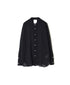 INAM2641GD 60s SINGLE GAUZE PLAIN OVERDYE UTILITY BANDED COLLAR SHIRT