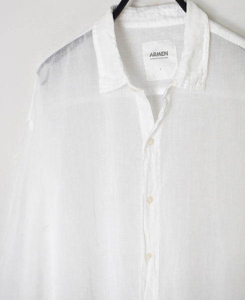 INAM2642GD 60s SINGLE GAUZE PLAIN OVERDYE UTILITY REGULAR COLLAR SHIRT