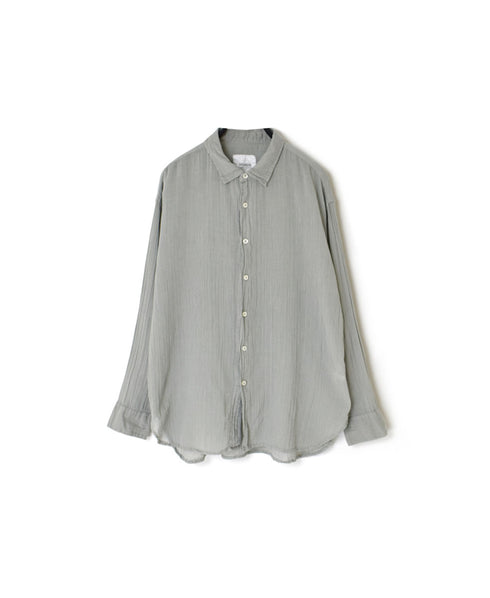 INAM2642GD 60s SINGLE GAUZE PLAIN OVERDYE UTILITY REGULAR COLLAR SHIRT