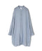 INAM2643GD 60s SINGLE GAUZE PLAIN OVERDYE UTILITY BANDED COLLAR LONG SHIRT