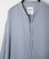INAM2643GD 60s SINGLE GAUZE PLAIN OVERDYE UTILITY BANDED COLLAR LONG SHIRT