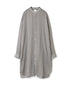 INAM2643GD 60s SINGLE GAUZE PLAIN OVERDYE UTILITY BANDED COLLAR LONG SHIRT