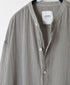 INAM2643GD 60s SINGLE GAUZE PLAIN OVERDYE UTILITY BANDED COLLAR LONG SHIRT