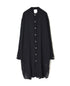 INAM2643GD 60s SINGLE GAUZE PLAIN OVERDYE UTILITY BANDED COLLAR LONG SHIRT