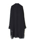 INAM2643GD 60s SINGLE GAUZE PLAIN OVERDYE UTILITY BANDED COLLAR LONG SHIRT