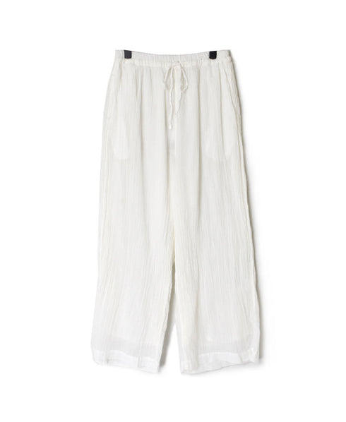 INAM2644GD 60s SINGLE GAUZE PLAIN OVERDYE GATHERED EASY PANTS WITH LINING