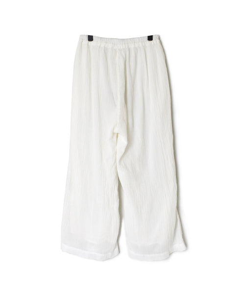 INAM2644GD 60s SINGLE GAUZE PLAIN OVERDYE GATHERED EASY PANTS WITH LINING