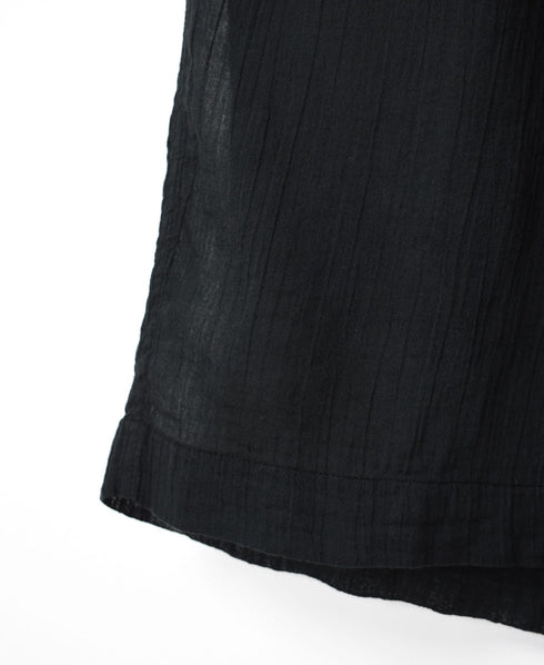 INAM2644GD 60s SINGLE GAUZE PLAIN OVERDYE GATHERED EASY PANTS WITH LINING