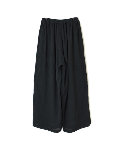 INAM2644GD 60s SINGLE GAUZE PLAIN OVERDYE GATHERED EASY PANTS WITH LINING