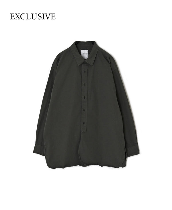 INAM2651PD 40s POPLIN OVERDYE UTILITY REGULAR COLLAR SHIRT