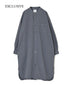 INAM2652PD 40s POPLIN OVERDYE UTILITY BANDED COLLAR LONG SHIRT
