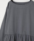 INAM2653PD 40s POPLIN OVERDYE BOAT NECK L/SL ONE-PIECE