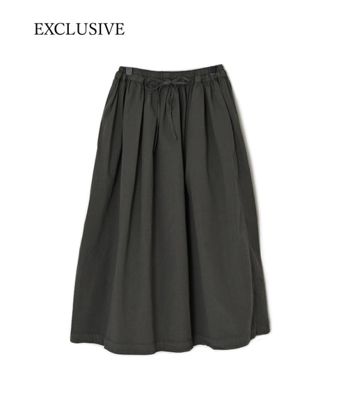 INAM2654PD 40s POPLIN OVERDYE EASY GATHERED SKIRT