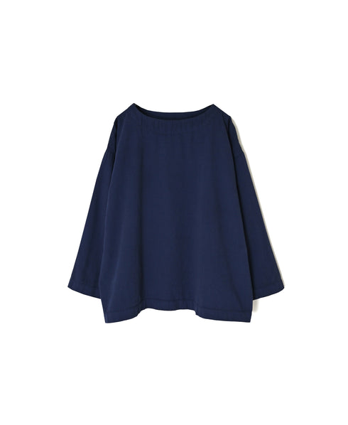 INAM2661TD 30s COTTON TWILL OVERDYE BOAT NECK SMOCK