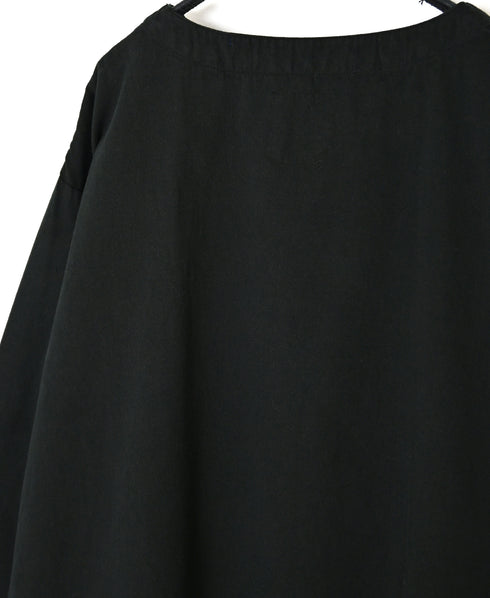 INAM2661TD 30s COTTON TWILL OVERDYE BOAT NECK SMOCK