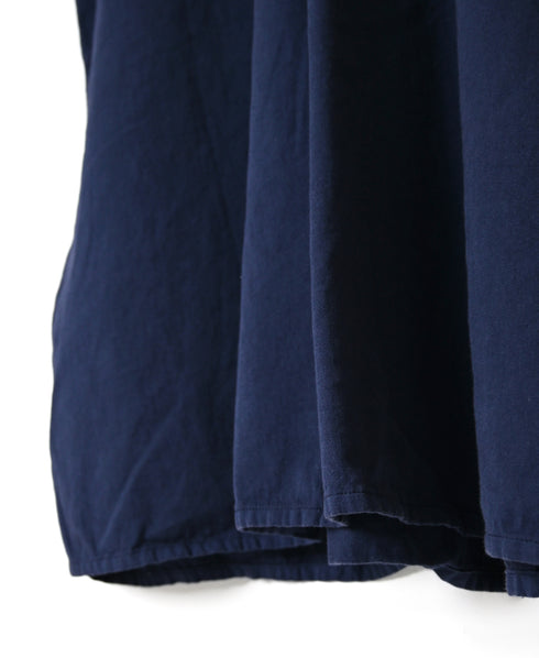 INAM2663TD 30s COTTON TWILL OVERDYE WORK GATHER LONG SHIRT