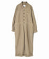 INHT2511CLD COTTON LINEN PLAIN OVERDYE ONE-UP COLLAR OVERALLS