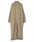INHT2511CLD COTTON LINEN PLAIN OVERDYE ONE-UP COLLAR OVERALLS