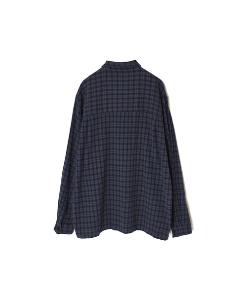 INHT2512CCD COTTON CHECK OVERDYE ONE-UP COLLAR SHIRT