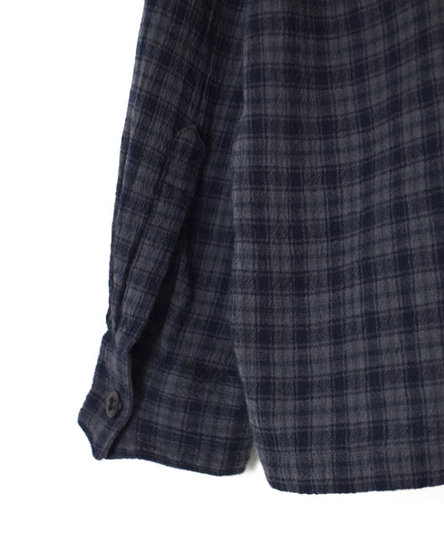 INHT2512CCD COTTON CHECK OVERDYE ONE-UP COLLAR SHIRT