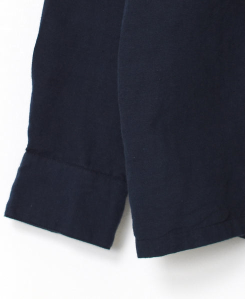 INHT2512CLD COTTON LINEN PLAIN OVERDYE ONE-UP COLLAR SHIRT
