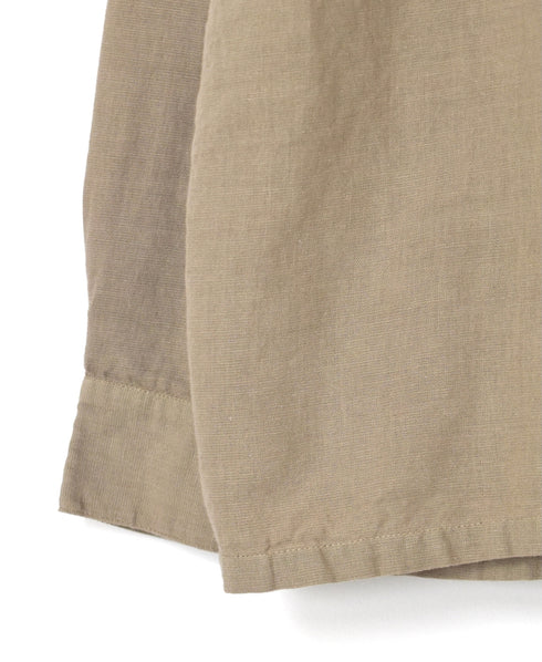 INHT2512CLD COTTON LINEN PLAIN OVERDYE ONE-UP COLLAR SHIRT