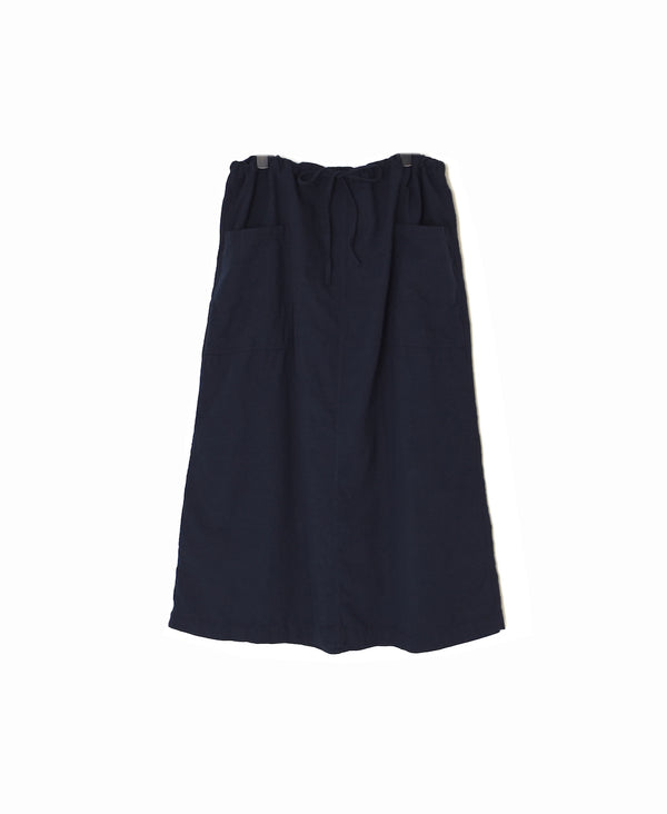 INHT2514CLD COTTON LINEN PLAIN OVERDYE EASY SKIRT