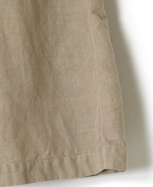 INHT2514CLD COTTON LINEN PLAIN OVERDYE EASY SKIRT