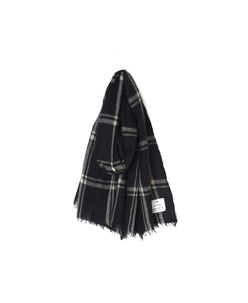 INHT2582 WOOL CHECK STOLE
