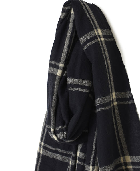 INHT2582 WOOL CHECK STOLE