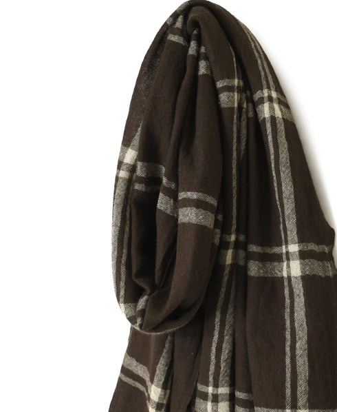 INHT2582 WOOL CHECK STOLE