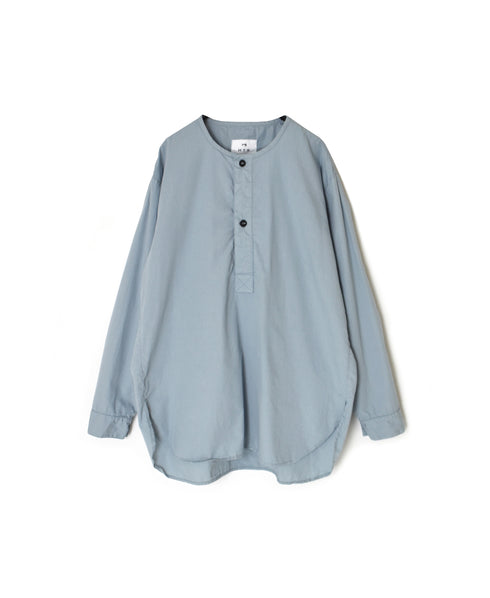 INHT2603CP 60s COTTON POPLIN OVERDYE HENLEY NECK SHIRT