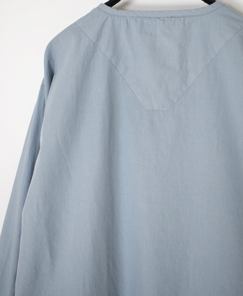 INHT2603CP 60s COTTON POPLIN OVERDYE HENLEY NECK SHIRT