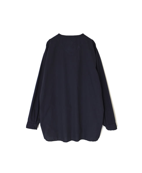 INHT2603CP 60s COTTON POPLIN OVERDYE HENLEY NECK SHIRT