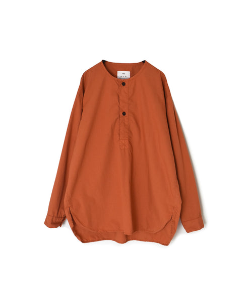 INHT2603CP 60s COTTON POPLIN OVERDYE HENLEY NECK SHIRT