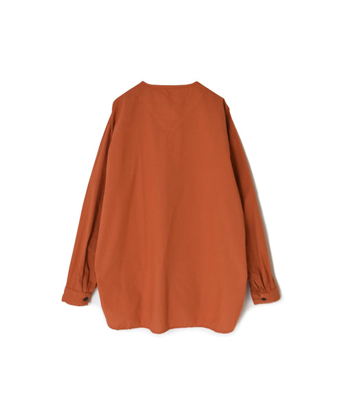 INHT2603CP 60s COTTON POPLIN OVERDYE HENLEY NECK SHIRT