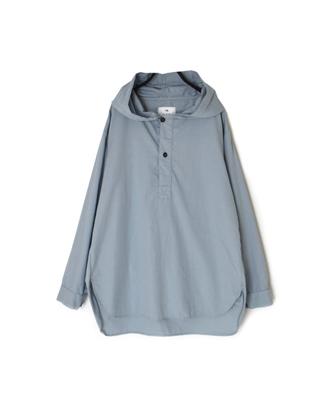 INHT2604CP 60s COTTON POPLIN OVERDYE HOODED PULLOVER SHIRT