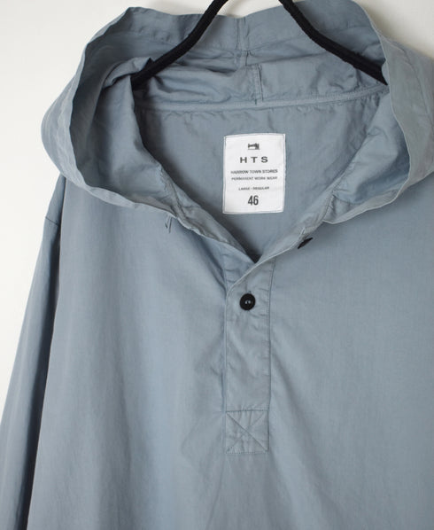 INHT2604CP 60s COTTON POPLIN OVERDYE HOODED PULLOVER SHIRT