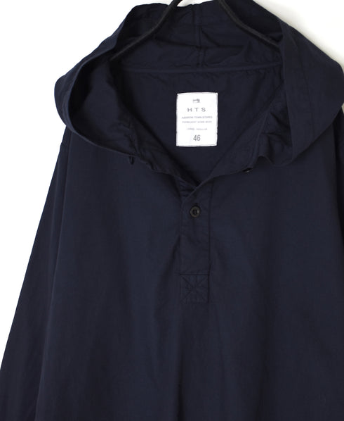 INHT2604CP 60s COTTON POPLIN OVERDYE HOODED PULLOVER SHIRT