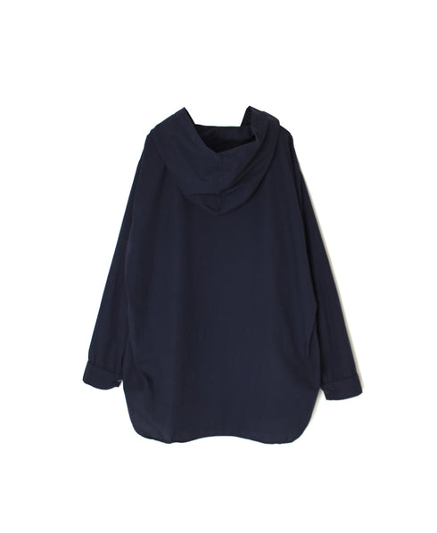 INHT2604CP 60s COTTON POPLIN OVERDYE HOODED PULLOVER SHIRT