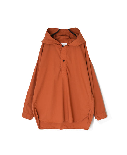 INHT2604CP 60s COTTON POPLIN OVERDYE HOODED PULLOVER SHIRT