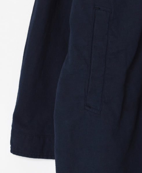 INHT2611CLD COTTON LINEN PLAIN OVERDYE STAND COLLAR DOUBLE BREAST JACKET
