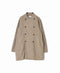INHT2611CLD COTTON LINEN PLAIN OVERDYE STAND COLLAR DOUBLE BREAST JACKET