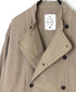 INHT2611CLD COTTON LINEN PLAIN OVERDYE STAND COLLAR DOUBLE BREAST JACKET
