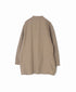 INHT2611CLD COTTON LINEN PLAIN OVERDYE STAND COLLAR DOUBLE BREAST JACKET