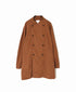 INHT2611CLD COTTON LINEN PLAIN OVERDYE STAND COLLAR DOUBLE BREAST JACKET
